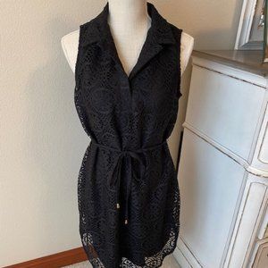 Faded Glory Black Lace Sleeveless Dress - Size 8 - 10